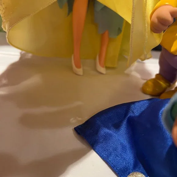 90’s Mattel Snow White Doll & Vintage Disney Vinyl Dwarfs